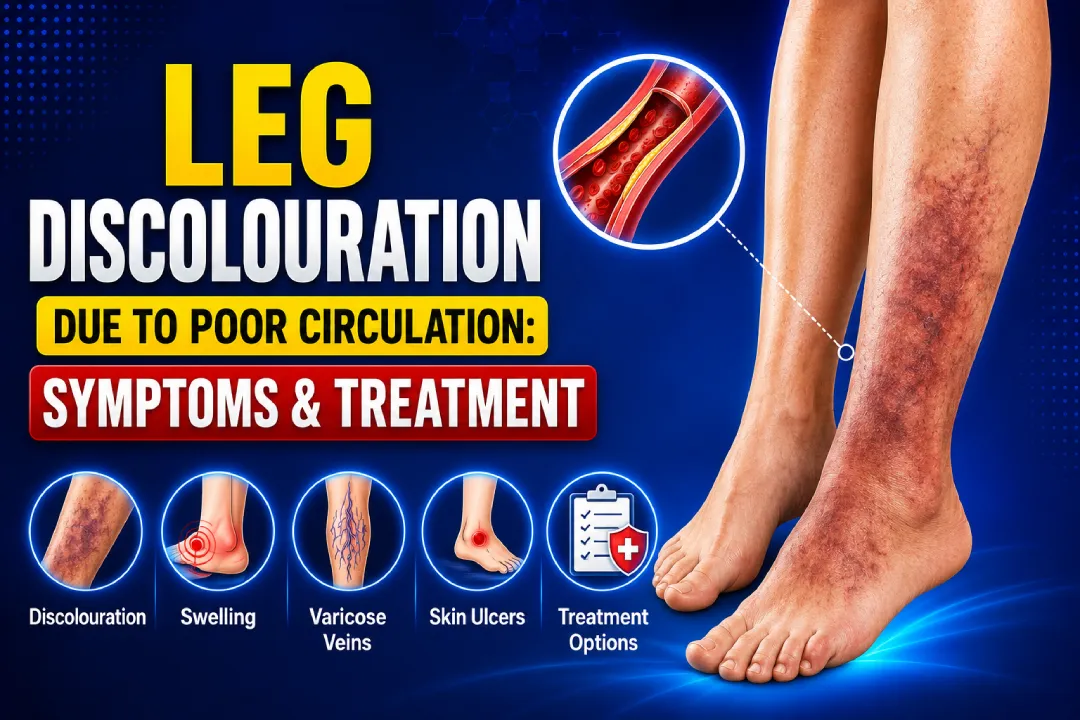 Leg Discolouration Due to Poor Circulation Leg Discolouration Due to Poor Circulation: Symptoms & Treatment